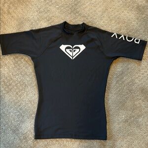 Roxy XS Black Rash Guard Shirt